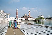 Amritsar - the Golden Temple - the Parikrama, the circuit aroud the Pool of Nectar where Sikh pilgrims bathe.